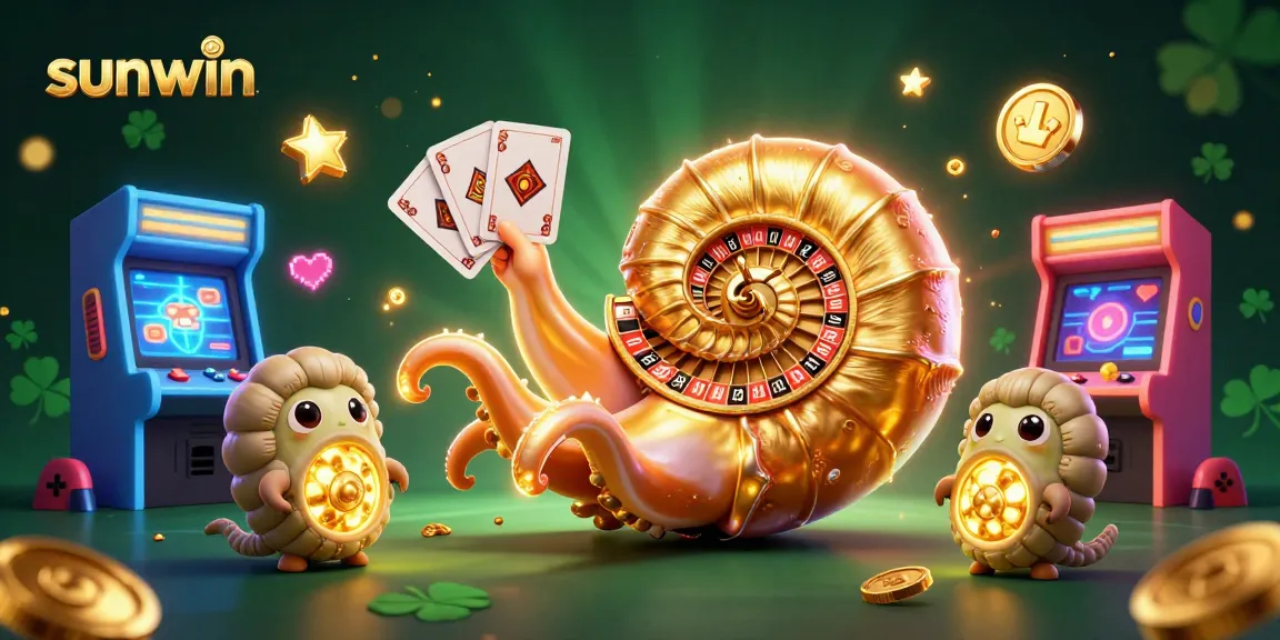 Engage with sunwin's exciting casino action in a dazzling scene filled with glowing jackpots and gaming elements.
