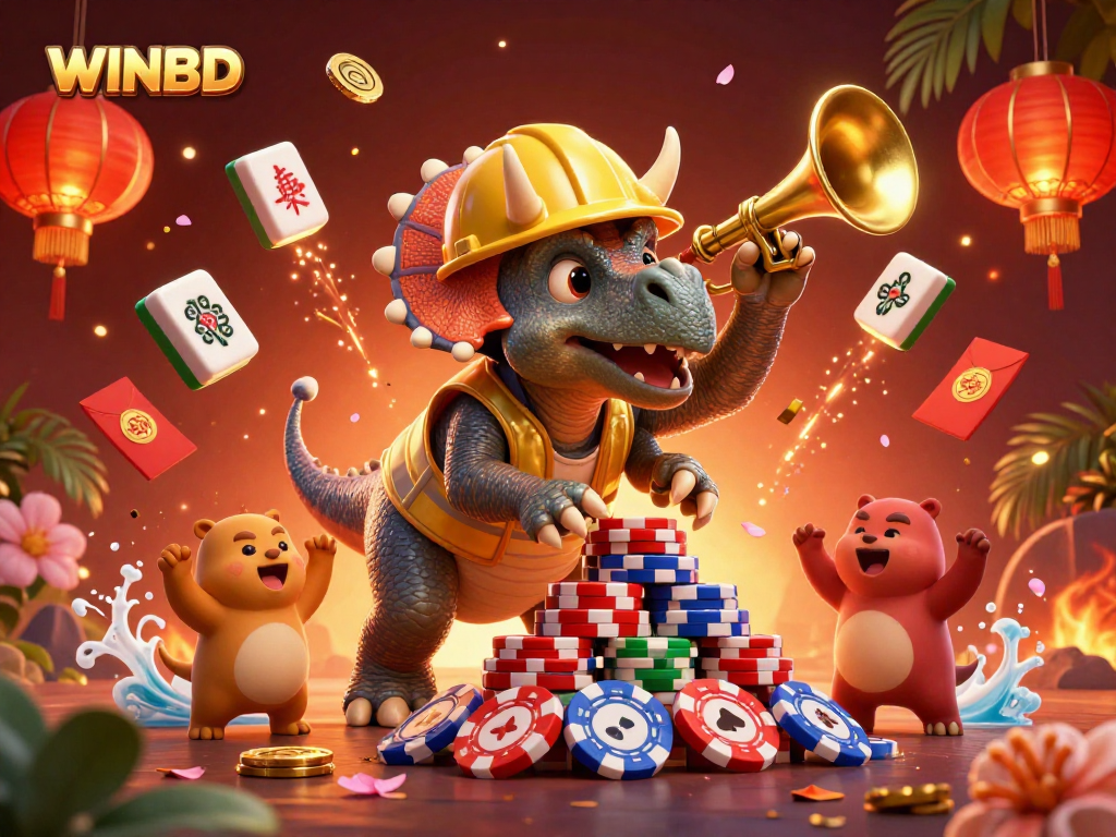 WINBD captures the excitement of casino gaming with lively characters and dynamic elements, showcasing a fun gambling experience.