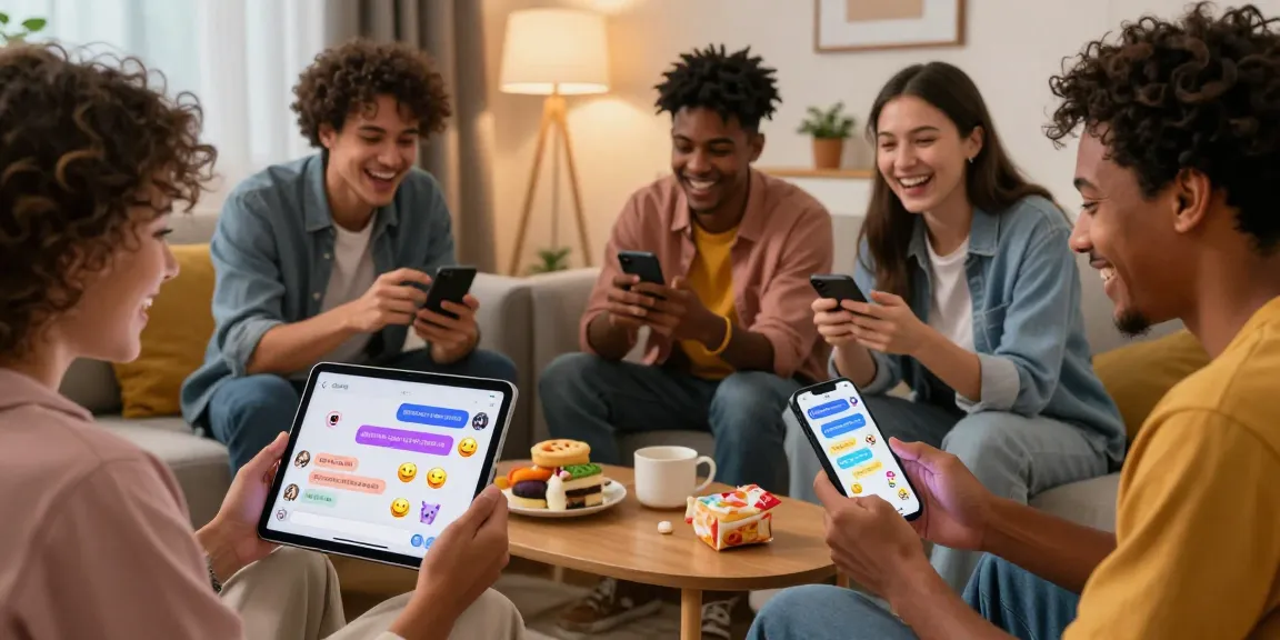 Engaging NSFW AI chat experience among diverse users in a cozy lounge.