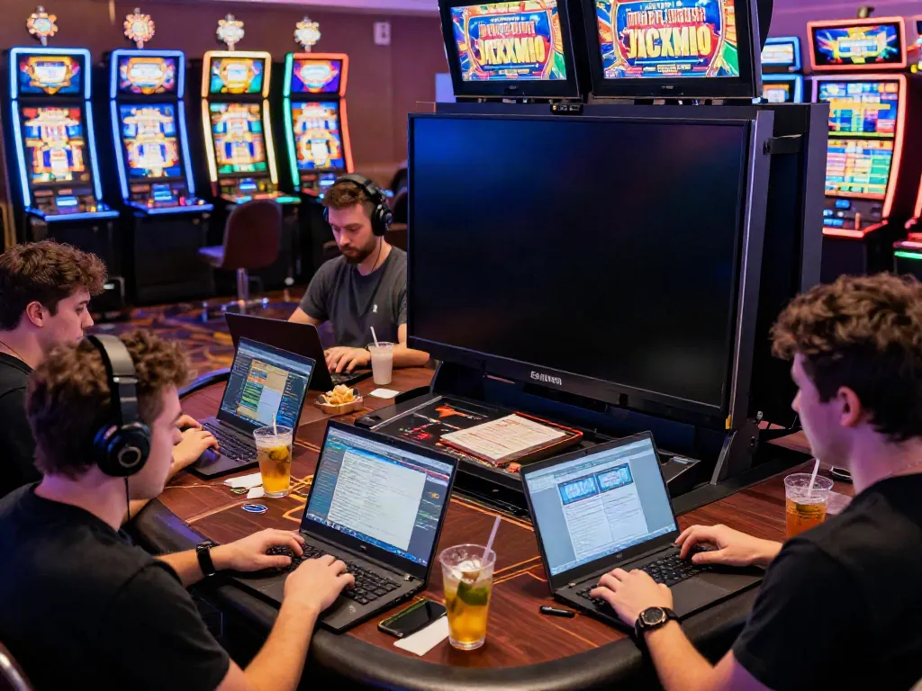 Players enjoying online games at https://tx88bet.vip/ in a vibrant casino setting.