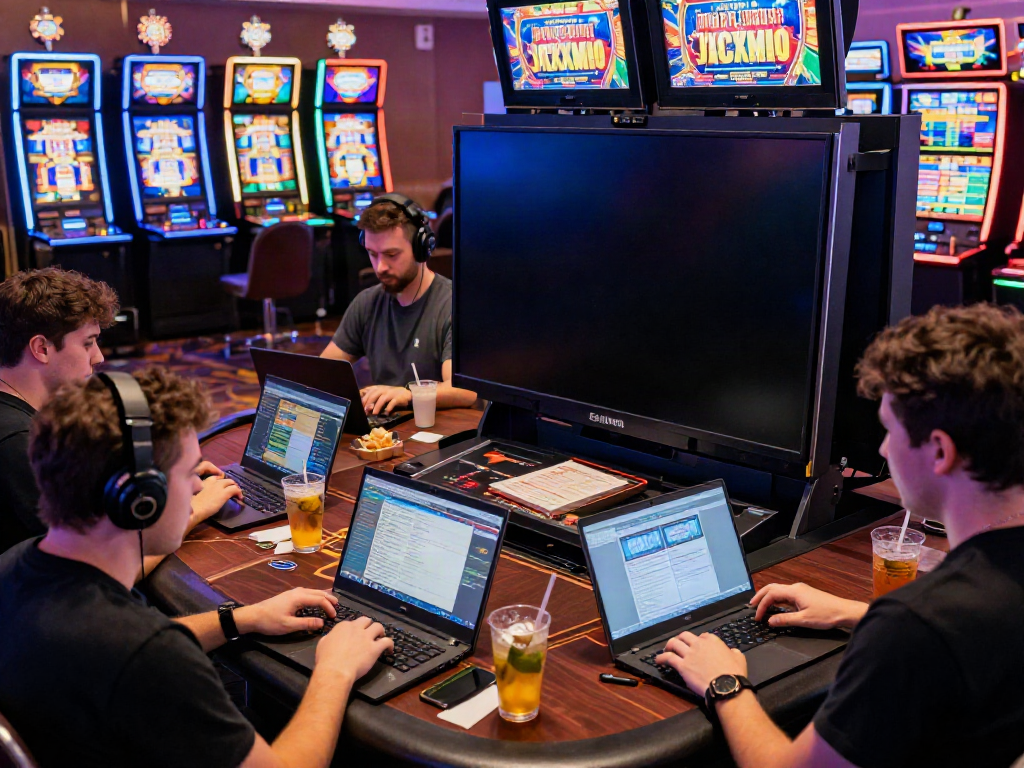 Players enjoying online games at https://tx88bet.vip/ in a vibrant casino setting.