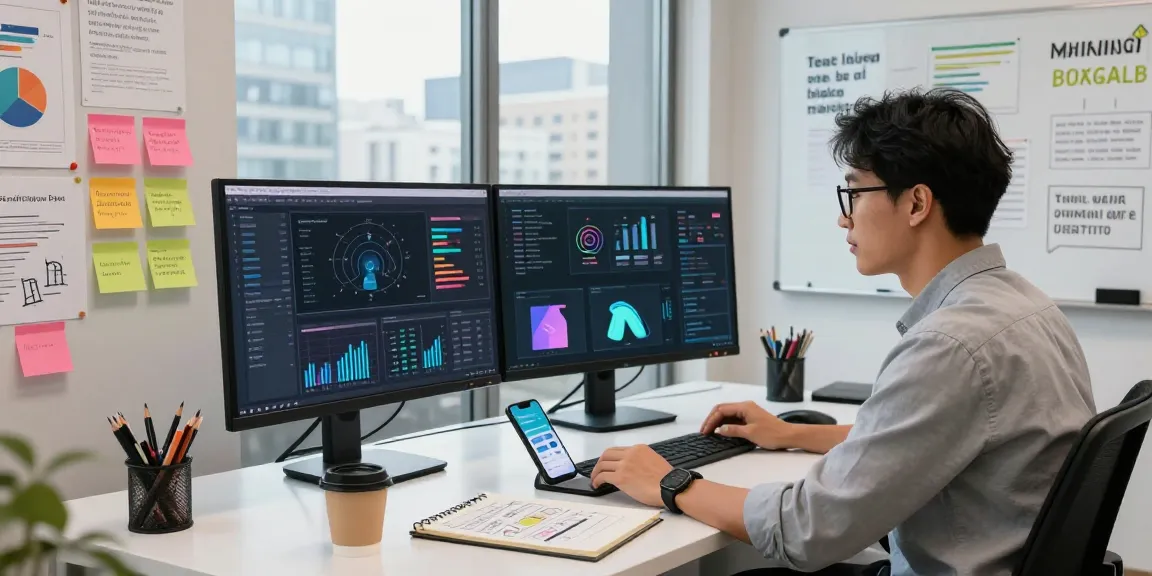 Dynamic workspace showcasing AI marketing tools in action.