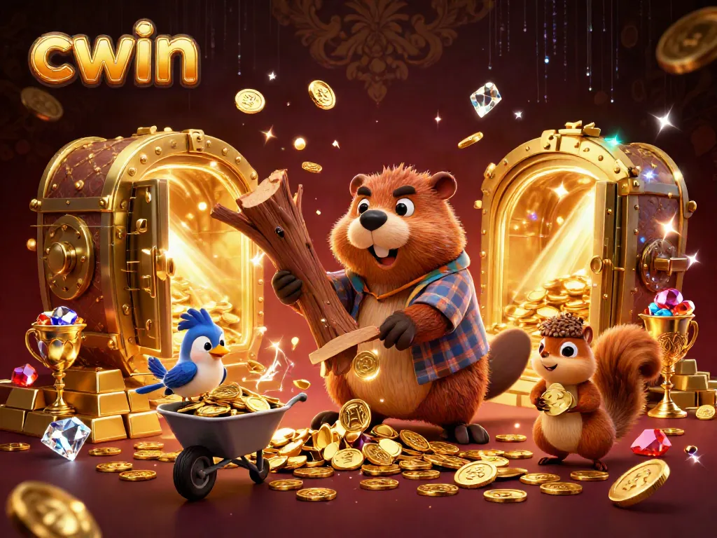 Experience lively jackpots at CWIN with vibrant characters and golden coin visuals.
